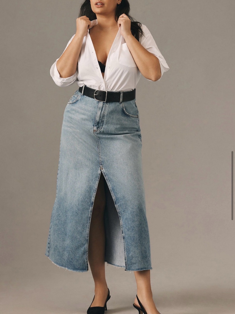 Pilcro Denim Maxi Skirt - Picture 3 of 6